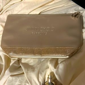 Makeup bag perfume and tote bag